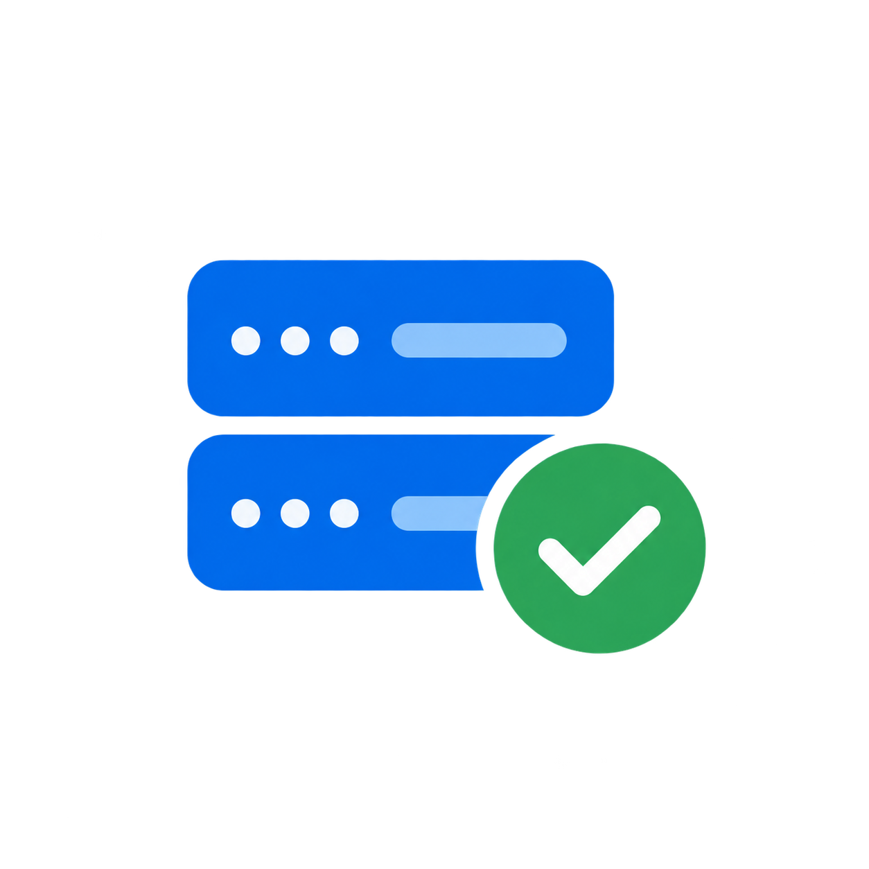 Verified server stack icon for PowerOps infrastructure status